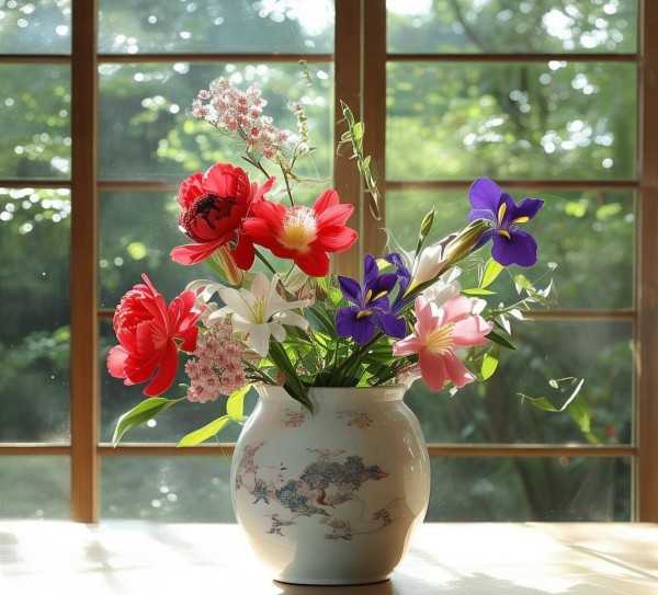 花艺搭配美学，花插艺术与和谐元素的交融之美,百合花插花艺术，与何种元素搭配，绽放和谐之美,玫瑰,生机,纯洁,第1张