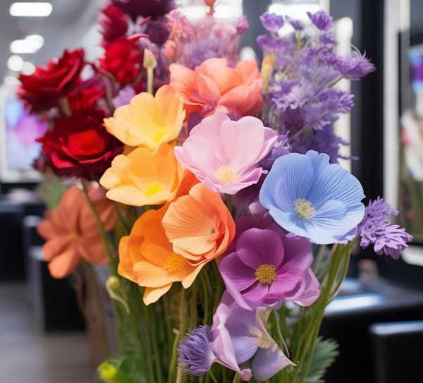 花语色彩，探寻发色与时尚潮流的花之奥秘,花之韵，揭秘花代表的不同发色含义与时尚潮流,纯洁,第1张