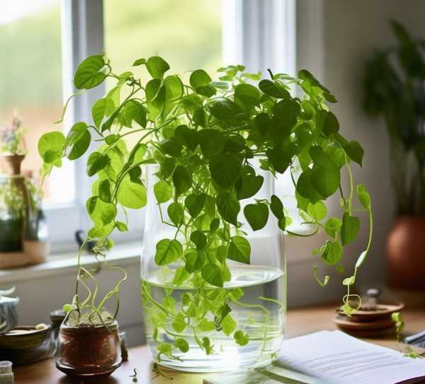 水培绿萝，家居绿植新宠养护指南,水插绿萝，家居绿植新宠，养护技巧全解析,养护,生机,扦插,第1张