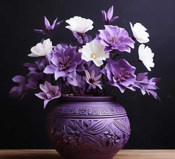 紫砂盆景，传统工艺与现代审美的和谐交融,紫砂鲜花盆景，传统工艺与现代审美的融合,鲜花盆景,第1张