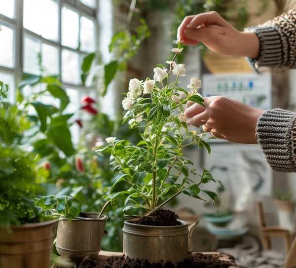 冬季花卉娇艳养护秘籍，科学浇水施肥指南,冬季茉莉花养护攻略，科学浇水施肥，让茉莉花开得更加娇艳,养护,茉莉,第1张