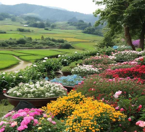 乡野艺术新韵，镇雄鲜花盆景绿意盎然,镇雄鲜花盆景，绿意盎然的乡村艺术,鲜花盆景,第1张